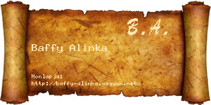 Baffy Alinka névjegykártya